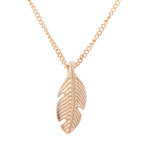 2017 New Gold-color Leaves Light As A Feather Alloy Collarbone Short Maxi Necklace Women