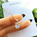 2019 New Zircon Pendants Owl Necklace For Women Crystal Heart Gold Sliver Color Long Necklaces Fashion Jewelry Christmas Gift