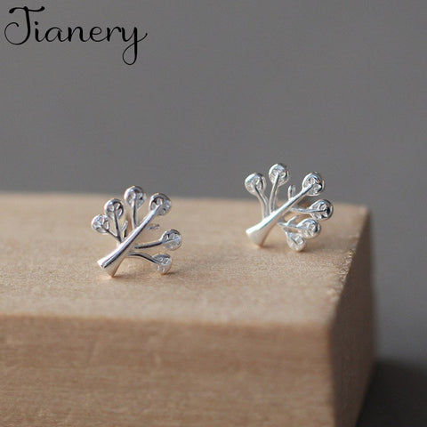 JIANERY New Arrivals 925 Sterling Silver Tree Earrings For Women Fashion Jewelry pendientes Brincos