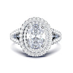 OneRain Luxury 100% 925 Sterling Silver Oval Aquamarine Sapphire Gemstone Wedding Engagement Diamonds Ring Jewelry Wholesale