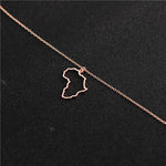 Outline Africa Map Necklace Country of South African Map Necklace Simple Adoption Ethiopia Africa Continent Necklaces jewelry