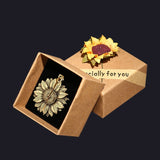 RJ Rose Gold Silver Custom Sunflower Necklace You Are My Sunshine Open Locket Sunflower Collar Ladys Girls Friends Jewelry Gift